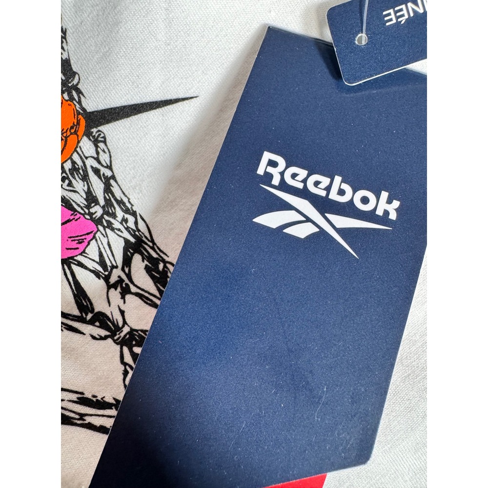 Reebok Grow Your Game Oversized Tee White Floral Basketball Graphic S - Picture 4 of 6